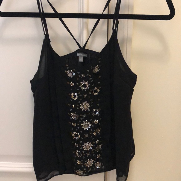Charlotte Russe Tops - Black studded cami